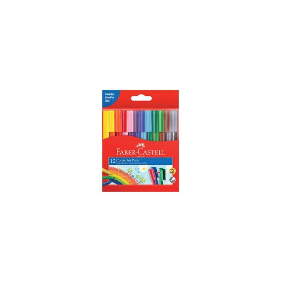 Boîte de 12 feutres de couleur Connector Faber-Castell – MaLibrairieEnLigne